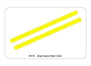 Pręty kwadratowe mosiężne 1,5mm x 245mm KR15 Aber