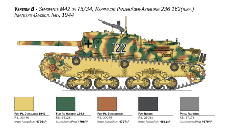 Działo Semovente M42 da75/34 6584 Italeri