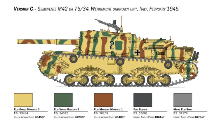 Działo Semovente M42 da75/34 6584 Italeri