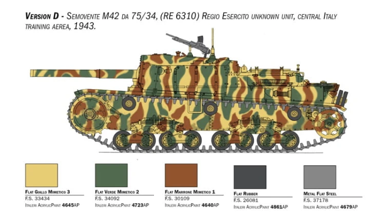 Działo Semovente M42 da75/34 6584 Italeri