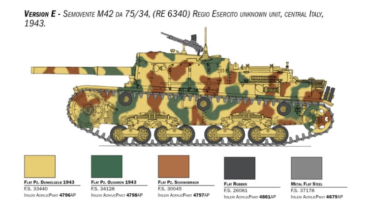 Działo Semovente M42 da75/34 6584 Italeri