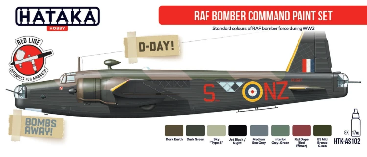 Zestaw farb RAF Bomber Command HTK-AS102 Hataka
