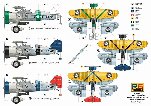 Samolot Curtiss BFC-2 Goshawk 92213 RS Models