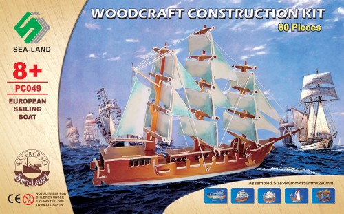 Żaglowiec składanka drewniana PC049 Sea-Land