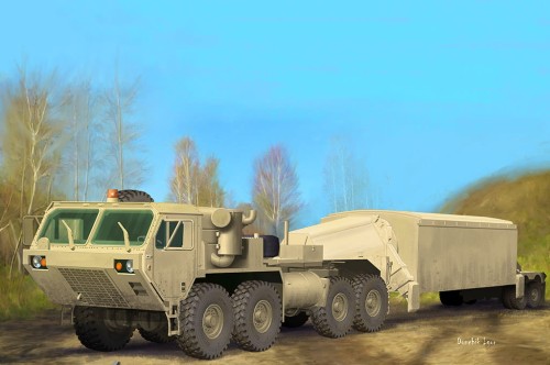 M983 HEMTT z mobilnym radarem AN/TPY-2 X 07177 Trumpeter
