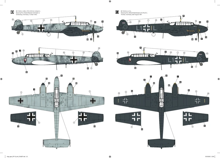 Samolot Messerschmitt Bf110 D 32007 Hobby 2000