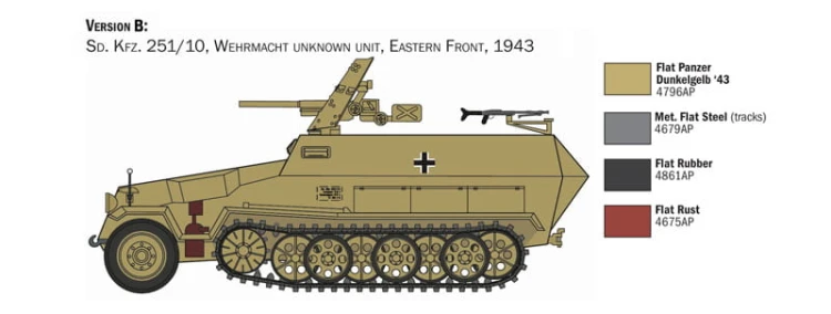 Transporter Sd.Kfz. 251/10 Schutzenpanzerwagen 7079 Italeri
