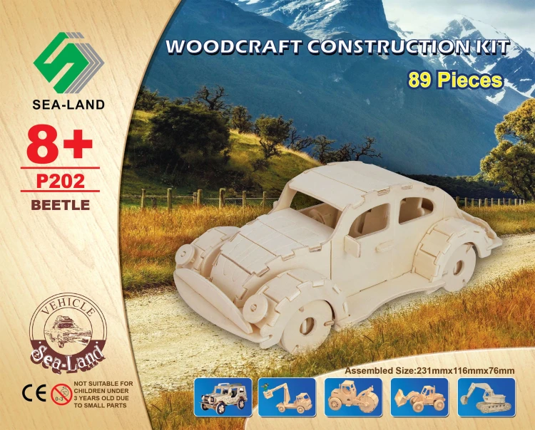 VW Volkswagen Beetle składanka drewniana P202 Sea-Land