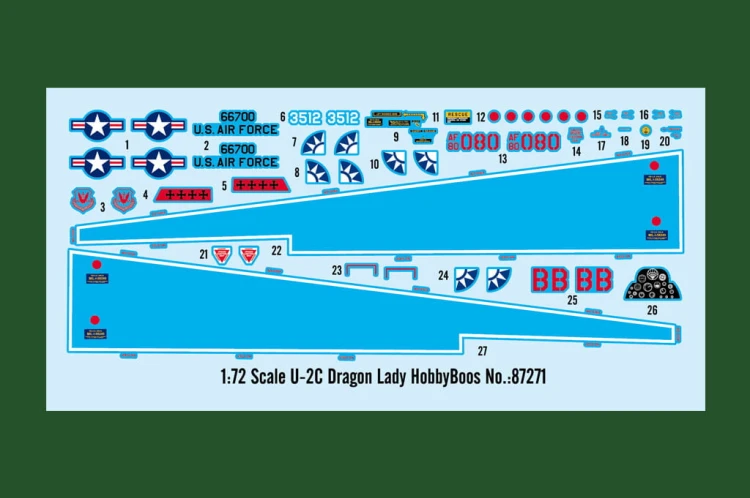 Samolot Lockheed U-2C Dragon Lady 87271 Hobby Boss