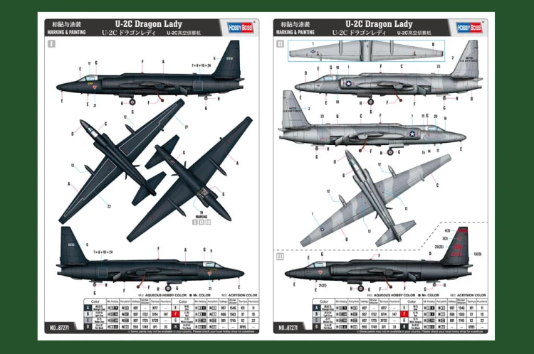 Samolot Lockheed U-2C Dragon Lady 87271 Hobby Boss