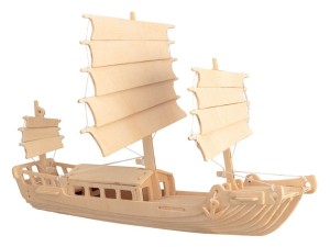 Żaglowiec chiński składanka drewniana