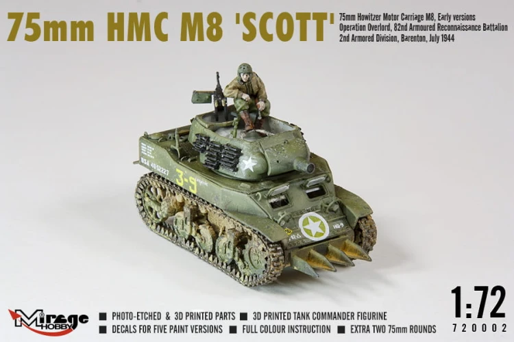 Haubica samobieżna HMC M8 Scott 720002 Mirage Hobby