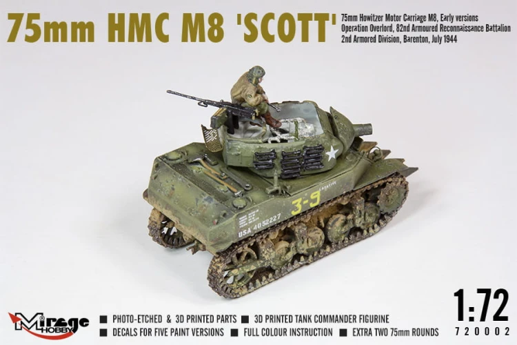 Haubica samobieżna HMC M8 Scott 720002 Mirage Hobby