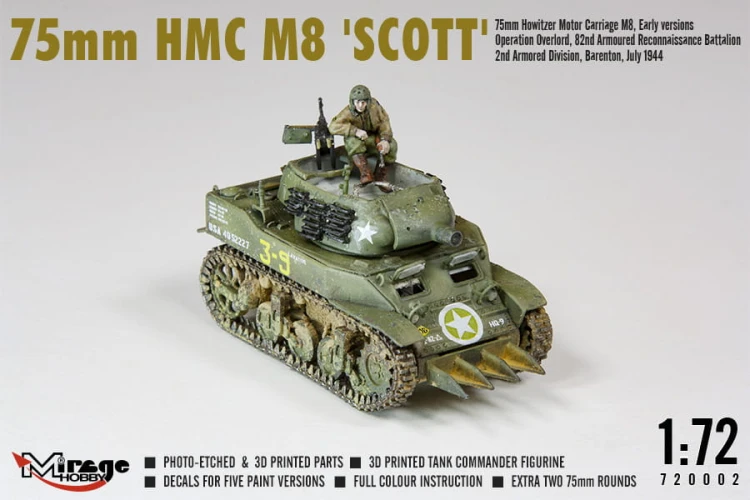 Haubica samobieżna HMC M8 Scott 720002 Mirage Hobby