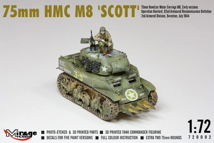 Haubica samobieżna HMC M8 Scott 720002 Mirage Hobby