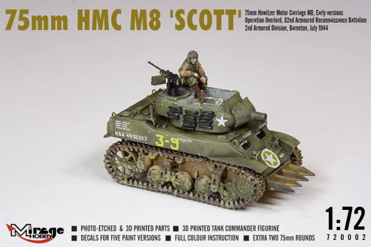 Haubica samobieżna HMC M8 Scott 720002 Mirage Hobby