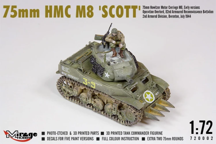 Haubica samobieżna HMC M8 Scott 720002 Mirage Hobby