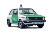 VW Volkswagen Golf I Polizei 3666 Italeri