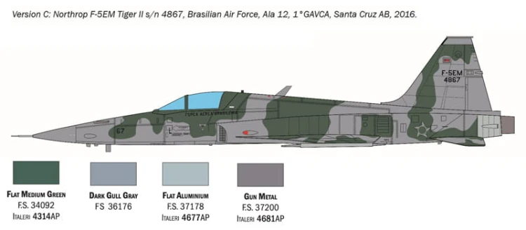 Samolot Northrop F-5E Tiger II 2827 Italeri