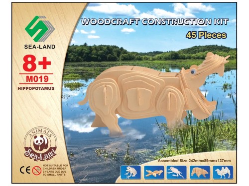 Hipopotam składanka drewniana M019 Sea-Land