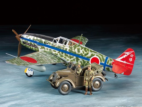 Samolot Kawasaki Ki-61-Id & Type 95 Kurogane 25203 Tamiya