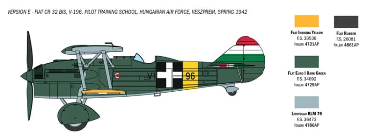 Samolot Fiat CR.32 Freccia 1438 Italeri