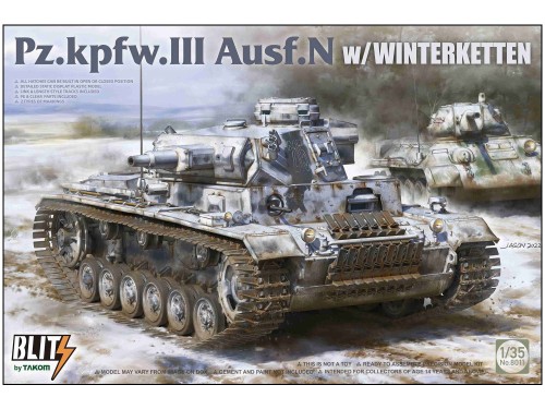 Czołg PzKpfw III Ausf.N w/winterketten 8011 Takom