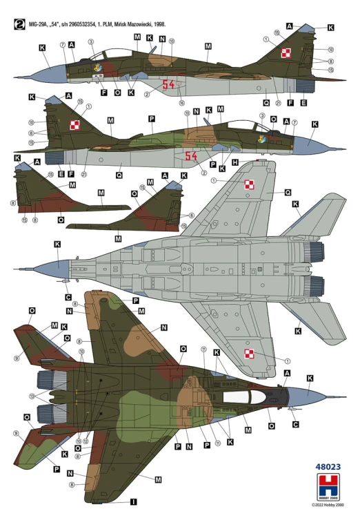 Samolot Mikoyan MiG-29 Polish Air Force 48023 Hobby 2000