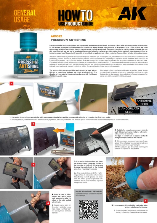 Płyn antypołyskowy Precision antishine AK9322 AK Interactive