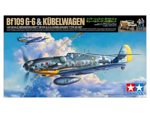 Samolot Messerschmitt Bf109 G-6 i Kubelwagen 25204 Tamiya