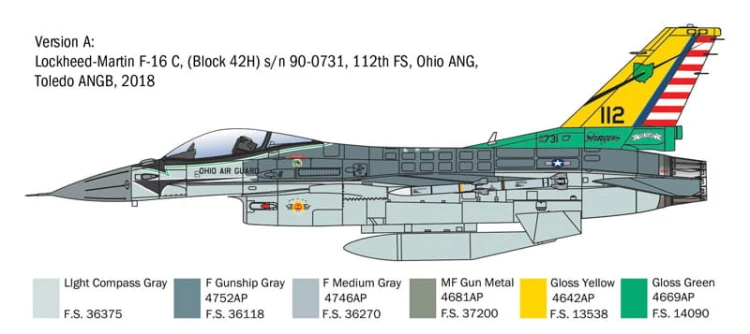 Samolot F-16C Fighting Falcon 2825 Italeri