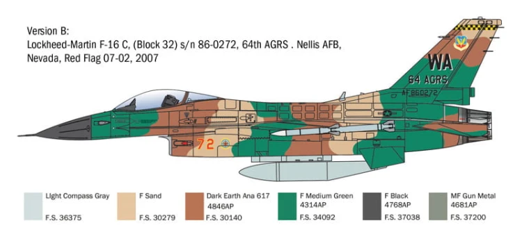Samolot F-16C Fighting Falcon 2825 Italeri