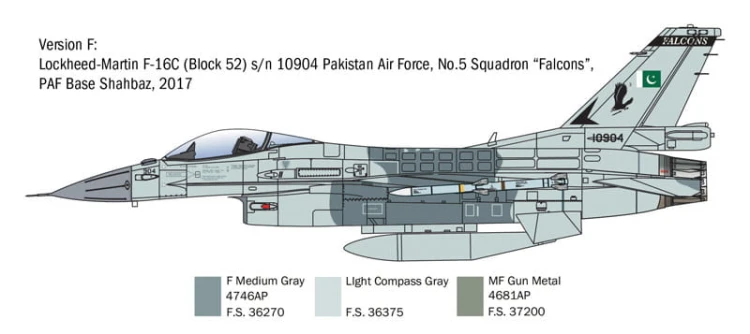 Samolot F-16C Fighting Falcon 2825 Italeri
