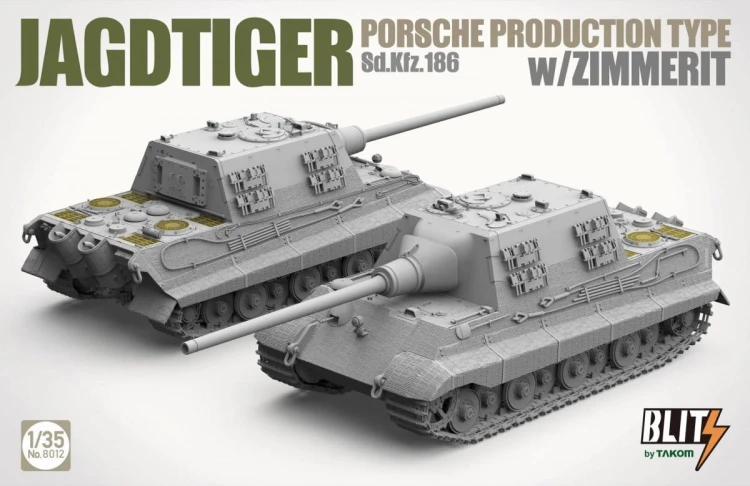 Działo pancerne Jagdtiger Sd.Kfz.186 Porsche Production Type 8012 Takom