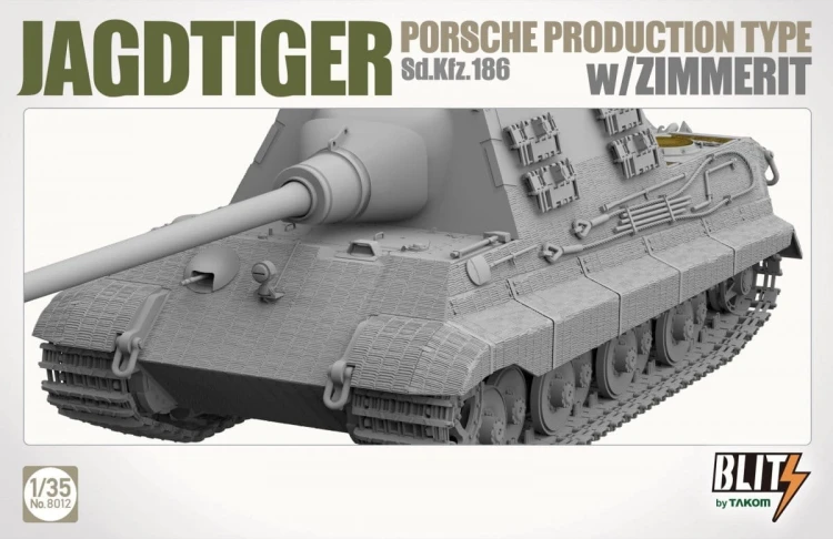 Działo pancerne Jagdtiger Sd.Kfz.186 Porsche Production Type 8012 Takom