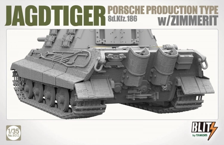 Działo pancerne Jagdtiger Sd.Kfz.186 Porsche Production Type 8012 Takom