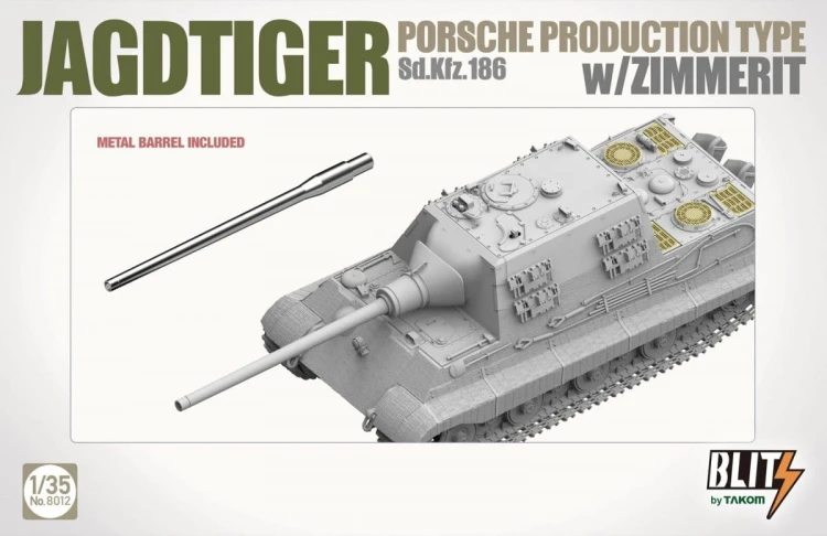 Działo pancerne Jagdtiger Sd.Kfz.186 Porsche Production Type 8012 Takom
