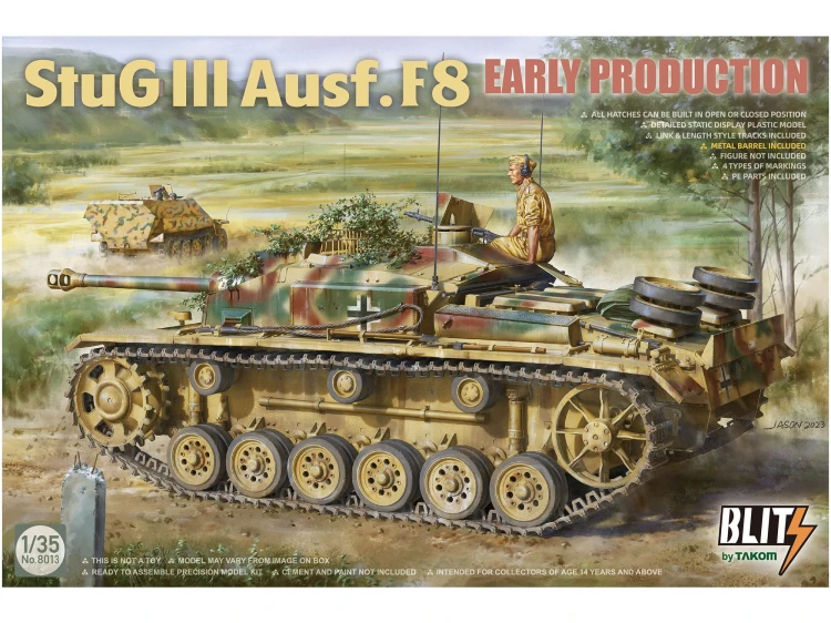 Działo Sturmgeschutz StuG III Ausf.F8 early 8013 Takom