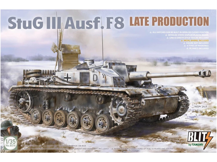 Działo Sturmgeschutz StuG III Ausf.F8 late 8014 Takom