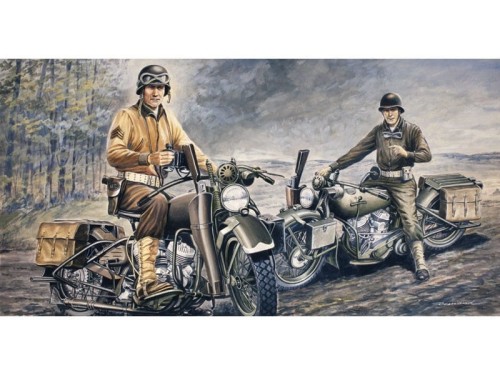 Motocykl wojskowy Harley Davidson WLA 750 0322 Italeri