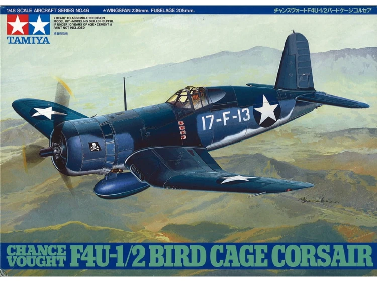 Samolot Vought F4U-1/2 Bird Cage Corsair 61046 Tamiya