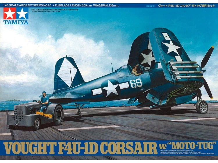 Samolot Vought F4U-1D Corsair z holownikiem 61085 Tamiya