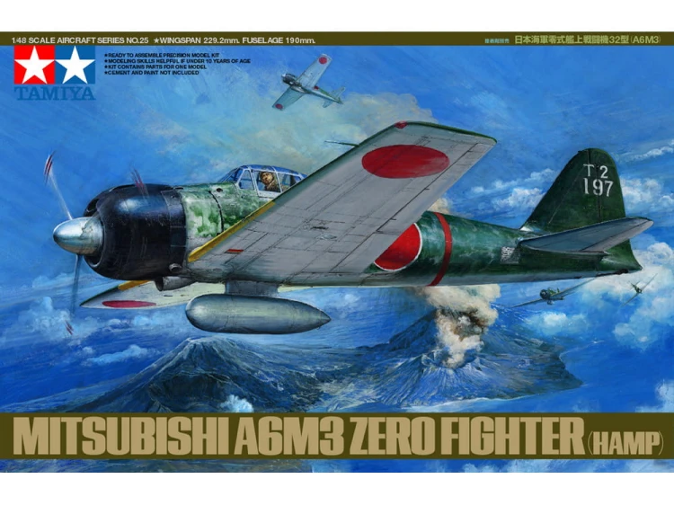 Samolot Mitsubishi A6M3 Zero Fighter Hamp 61025 Tamiya