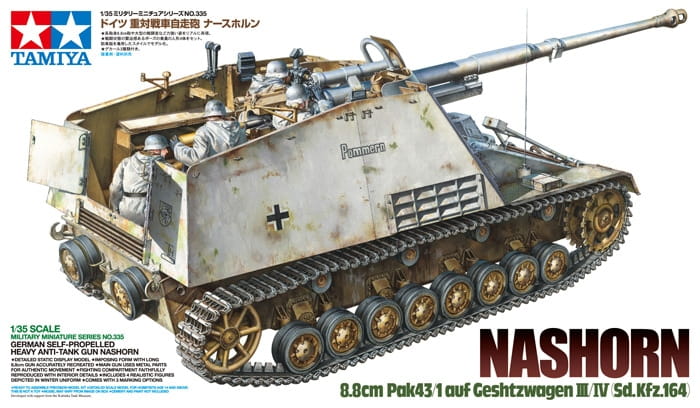 Niszczyciel czołgów Nashorn 8.8cm PaK 43/1 35335 Tamiya
