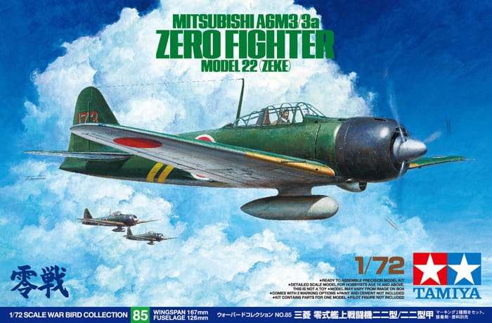 Samolot Mitsubishi A6M3/3a Zero 60785 Tamiya