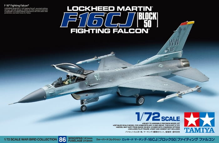 Samolot Lockheed F-16CJ Fighting Falcon 60786 Tamiya
