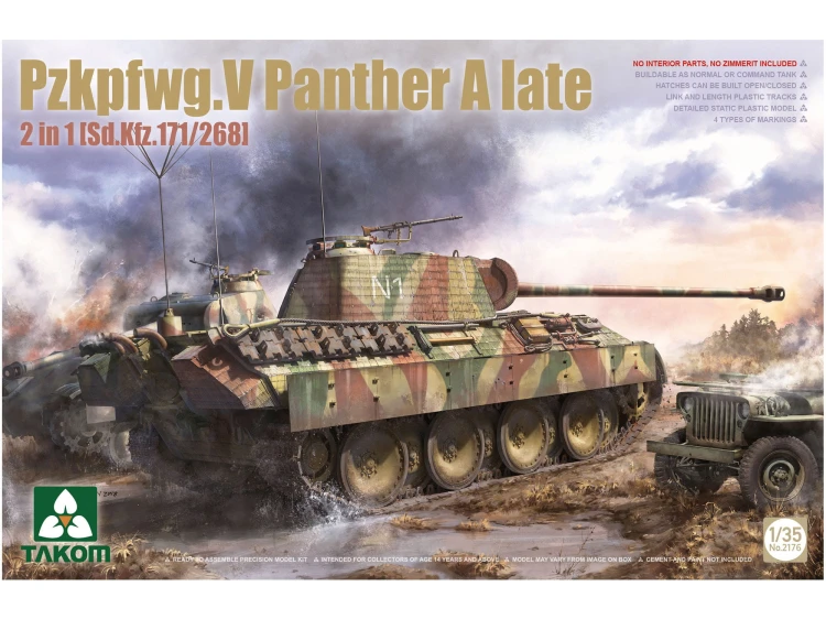 Czołg PzKpfwg. V Panther Ausf.A Late 2176 Takom
