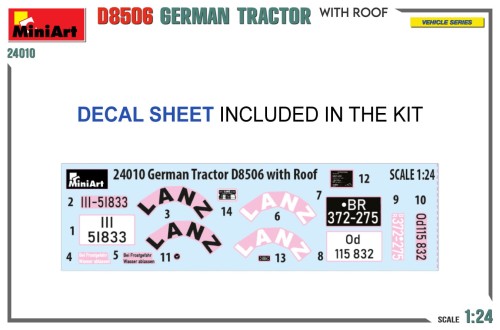 Traktor ciągnik Lanz Bulldog D8506 24010 MiniArt