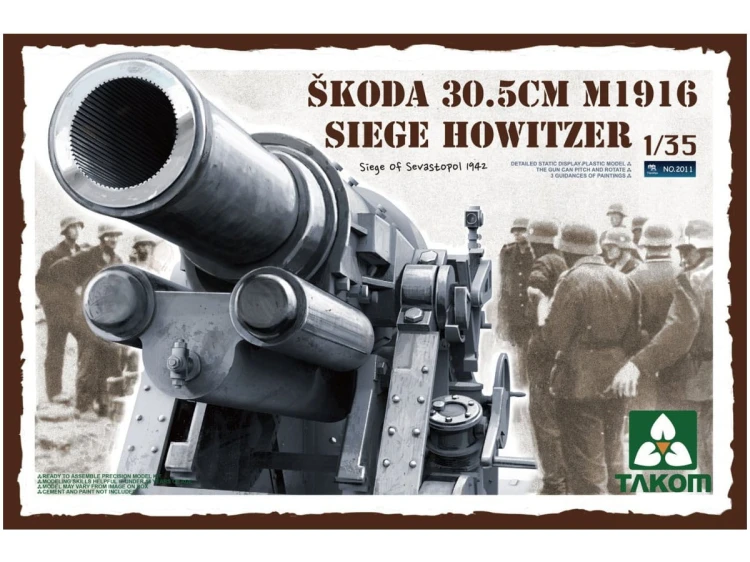 Haubica ciężka Skoda 30,5cm M1916 2011 Takom