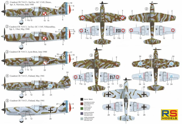 Samolot Caudron CR.714C1 Cyclone 92130 RS Models
